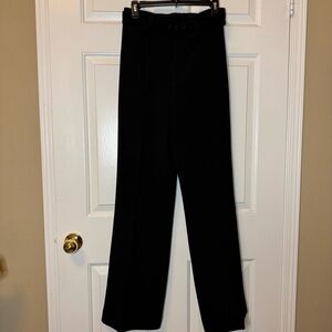 Zara Wideleg High Waisted Belted Dress Pants Size M